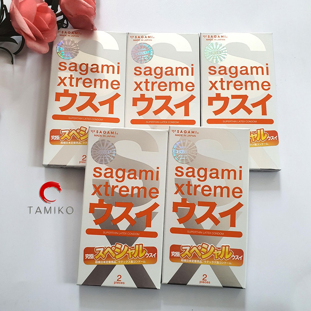 Bao Cao Su SAGAMI EXTREME SUPERTHIN Siêu Mỏng Chính Hãng Nhật Bản [ Hộp 2 cái ]