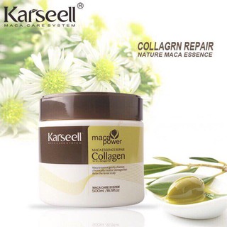 Kem hấp phủ lụa collagen karseell siêu mềm mượt tóc 500ml