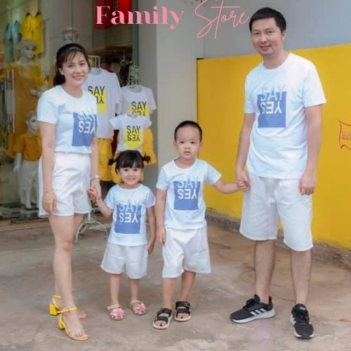 ÁO GIA ĐÌNH SAY YES 3/4/5 NGƯỜI-FAMILYSTORE