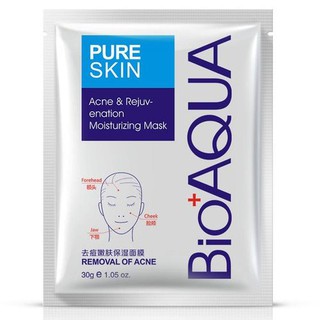 Lẻ 1 miếng Mặt nạ ngừa mụn Bioaqua Pure Skin (nấm rơm shop)