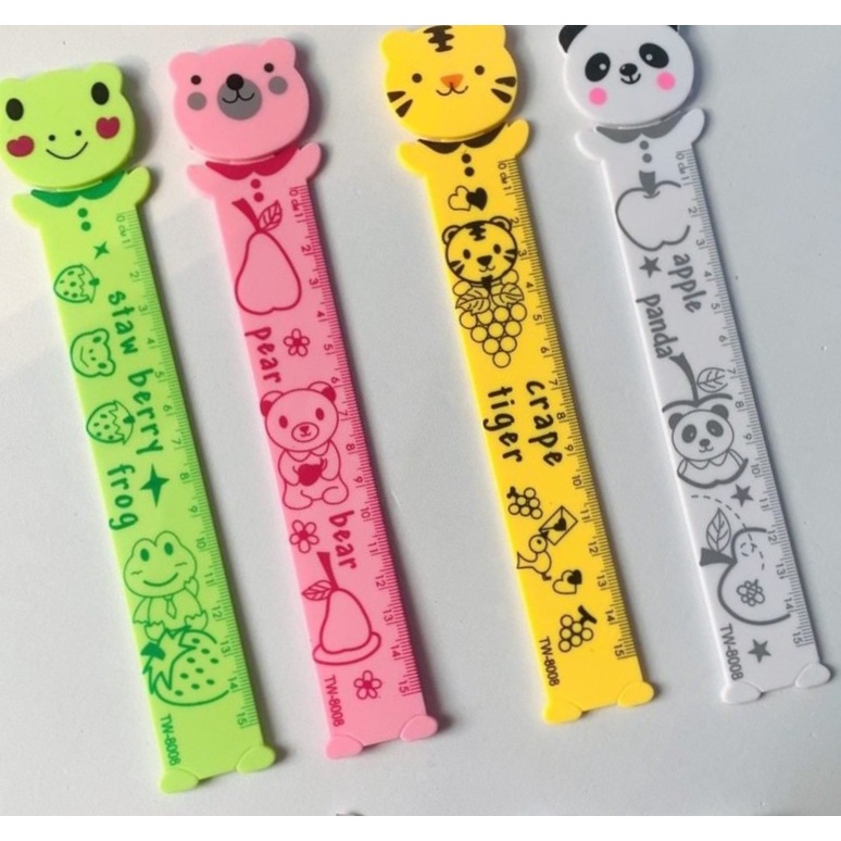 Combo 2 cây thước kẻ thú dễ thương 15cm