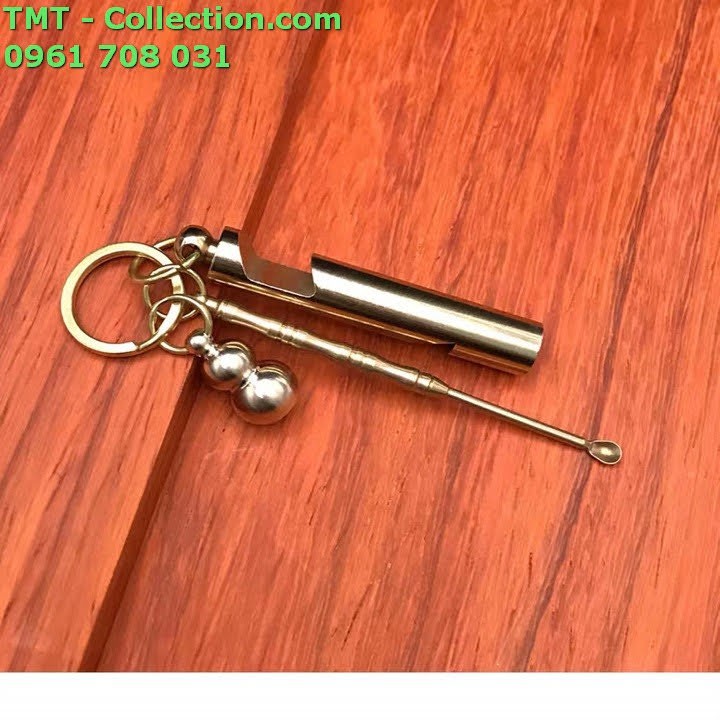 [Phong Thủy] Còi bằng đồng đi du lịch, làm móc treo chìa khóa-TMT Collection-SP001520