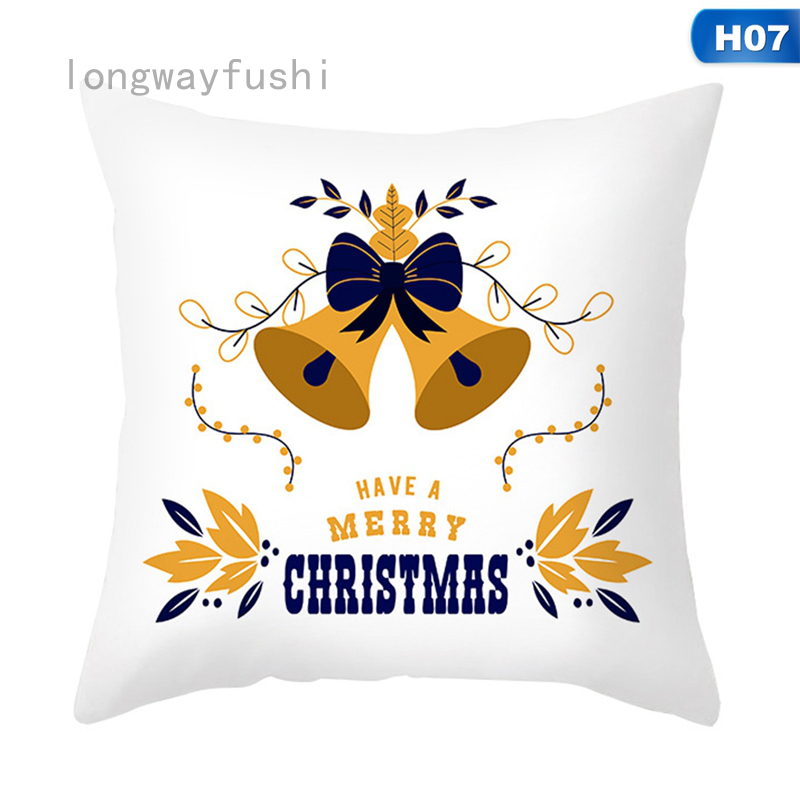 Áo Gối Khổ Vuông 45x45cm In Hình Giáng Sinh Dễ Thương