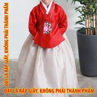 Rập giấy TC011 - Hanbok vạt bầu - vai xuôi - tích hợp - TE