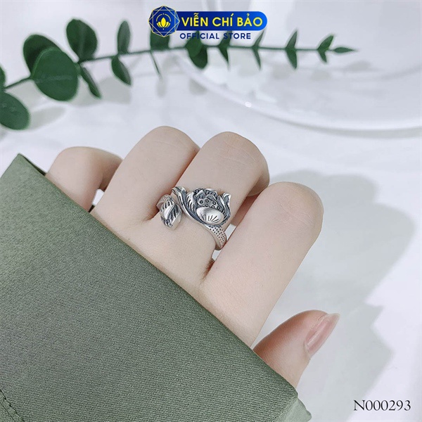 Nhẫn bạc nữ Hoa sen chất liệu bạc Thái 925 thời trang phụ kiện trang sức nữ Viễn Chí Bảo N000293