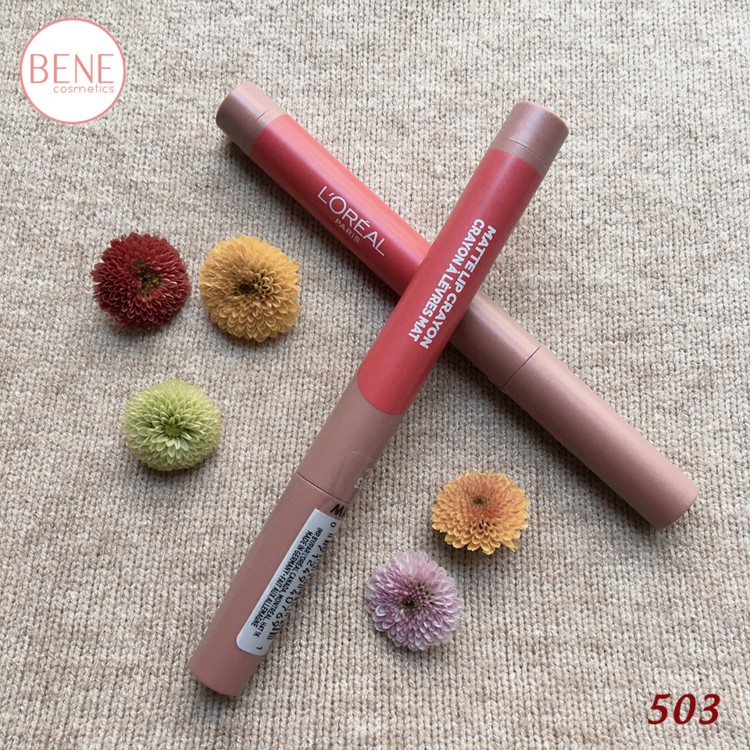 [Chính Hãng] Son Lì Bút Chì L'Oreal Matte Lip Crayon 503 Hot Apricot