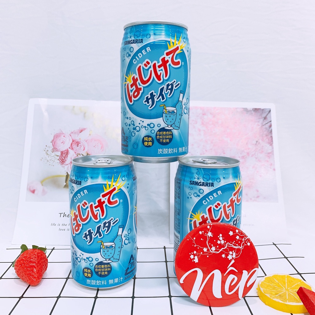 (Date: T10.2022) Nước uống Soda Sangaria trái cây - Nhật Bản