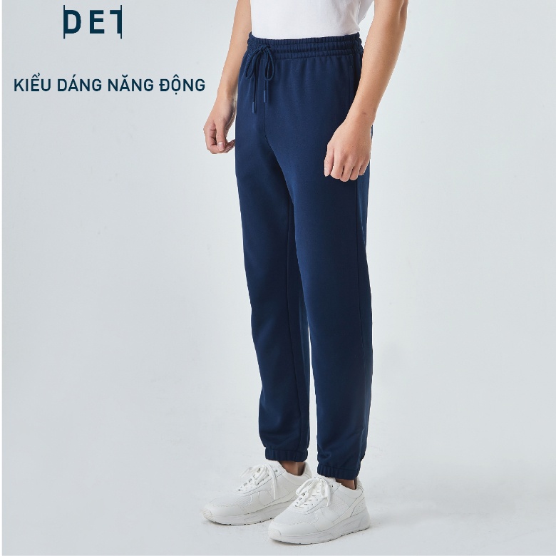 Quần nỉ nam DETERMINANT vải da cá - kháng khuẩn - ngăn mùi - màu xanh đậm - Navy [DETB01]