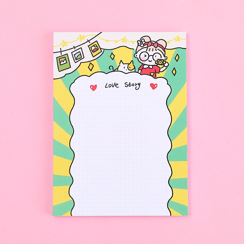 Cute Retro Style Decorative  Traveler's Notebook Cute Little Maru Post-It Cute Note Paper