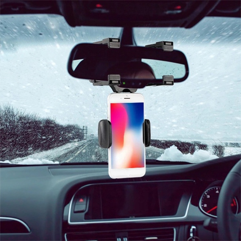 Giá Đỡ Điện Thoại / GPS Gắn Kính Chiếu Hậu Xe Hơi