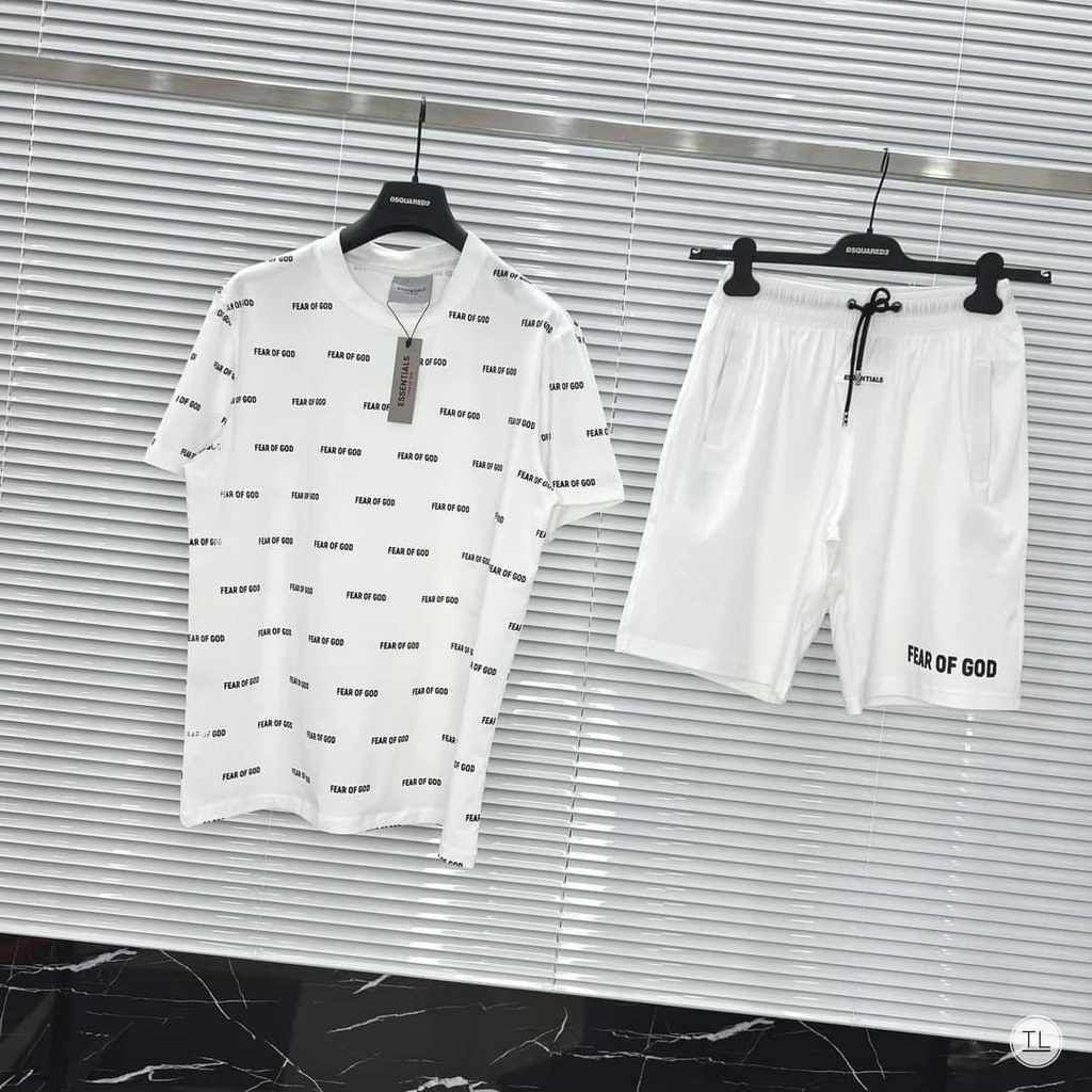 Bộ Phông Phối Chữ Fear Of God Thời Thượng Độc Đáo Chất Cotton Mềm Mịn Thất Hót Mồ Hôi Thoải Mài Hoạt Động