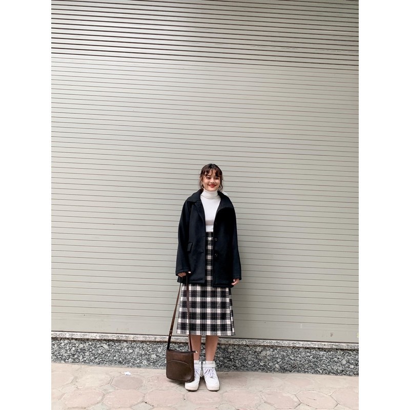 Áo khoác dạ kẻ chần 2 lớp hàng Quảng Châu dày dặn | BigBuy360 - bigbuy360.vn