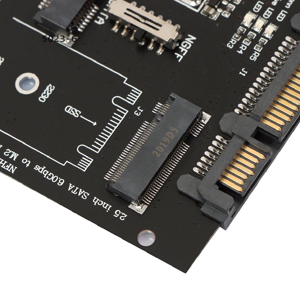 Thẻ chuyển đổi 5023-6 M.2 NGFF MSATA SSD sang SATA 3.0 2 trong 1 dành cho máy tính để bàn máy tính xách tay 5023-6