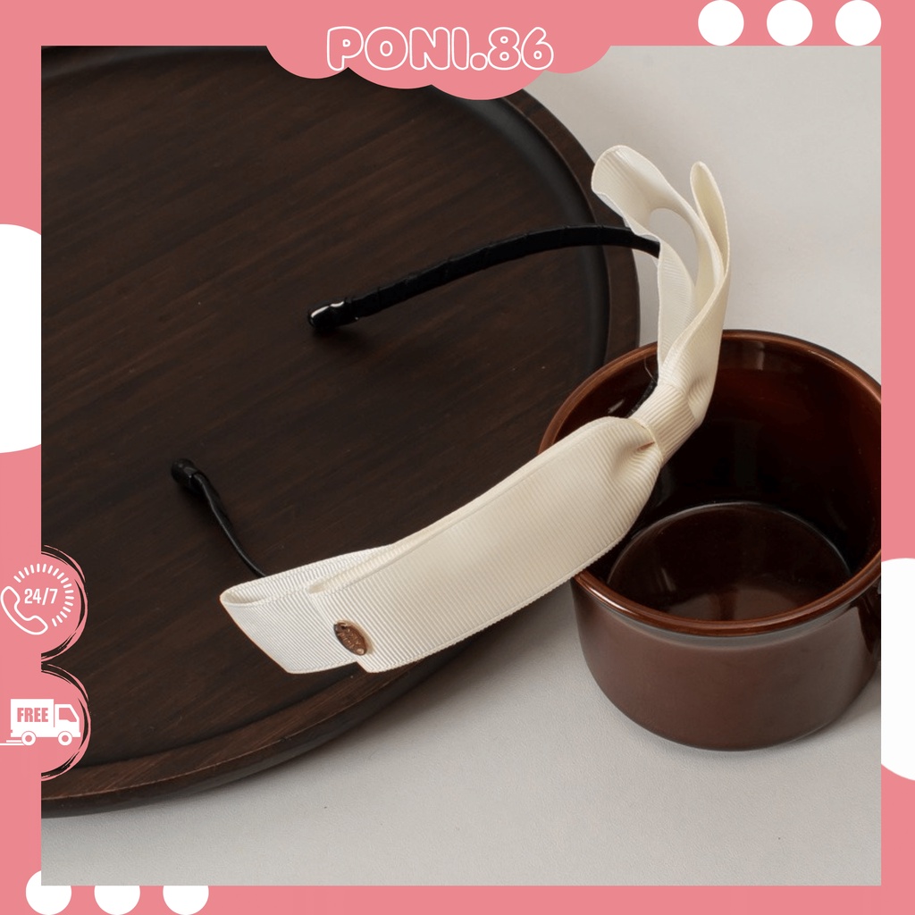 Băng đô cài tóc nơ nhỏ thanh lịch nhẹ nhành phong cách Vintage