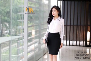 SƠ MI CỔ ĐỨC PHỐI NÉ