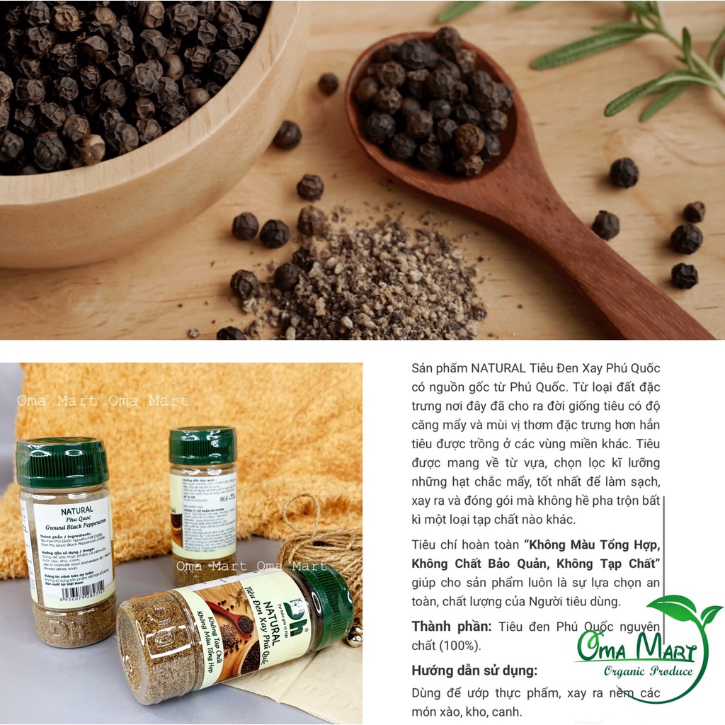 Tiêu đen xay Phú Quốc Dhfoods 45g