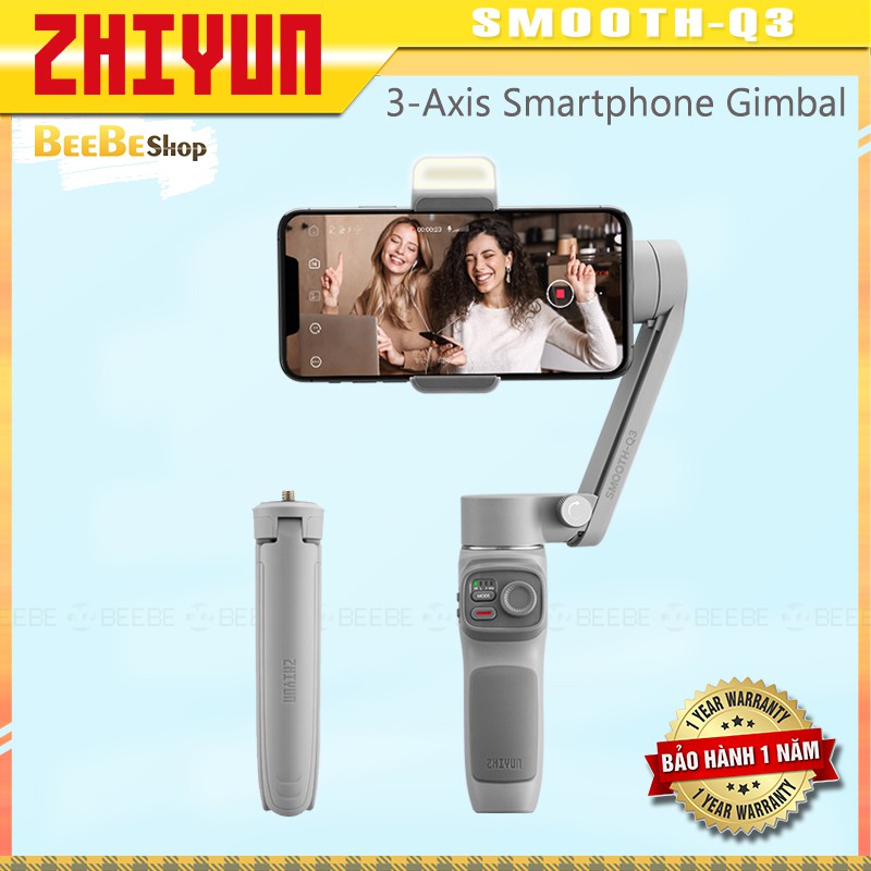 Zhiyun Smooth Q3 - Gimbal Chống Rung Cho Điện Thoại, Có Đèn LED Trợ Sáng Chuyên Nghiệp