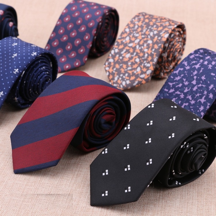 Cà vạt Nam cao cấp bản nhỏ 6cm phong cách thời trang Hàn Quốc, Cravat chú rể, công sở, dự tiệc, chụp ảnh