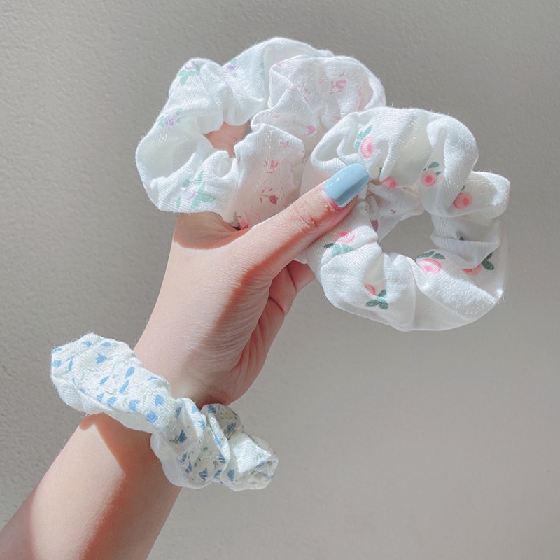 Dây Cột Tóc Cao Su Co Giãn Màu Trắng Đơn Giản