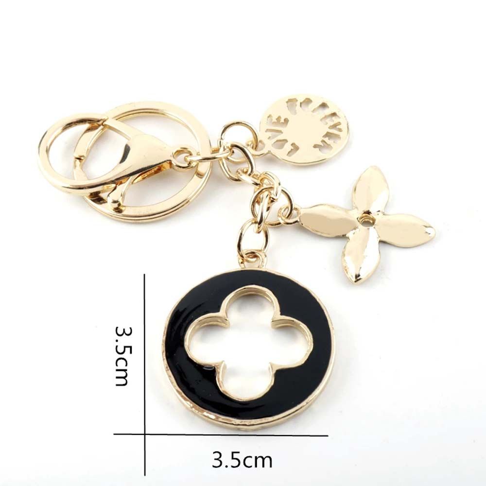 Móc Khóa Hình Cỏ Bốn Lá Bằng Kim Loại Tráng Men Nhiều Màu Thời Trang Cho Nữ