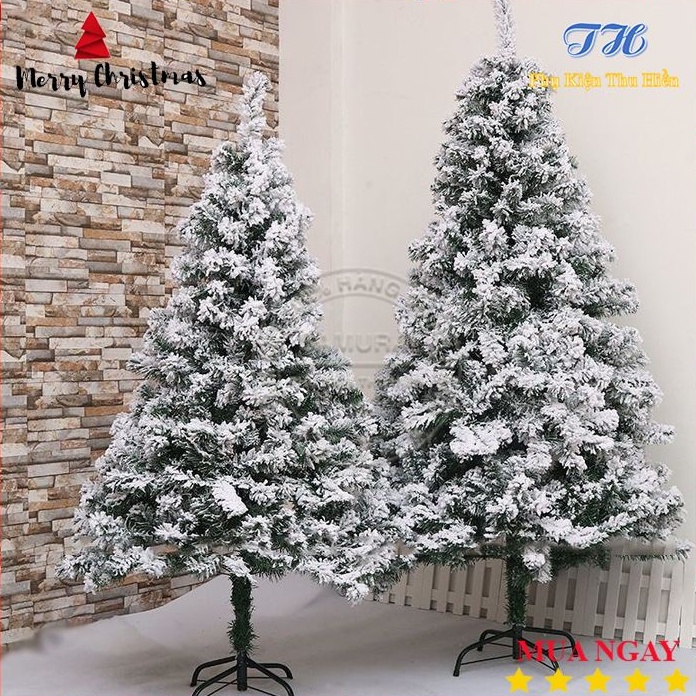 Cây Thông Noel Phủ Tuyết  90cm, 1m2, 1m5, 1m8, 2m1, 2m4, 3m Cây Thông Trang Trí Noel Giáng Sinh Hàng Việt Nam Siêu Xịn