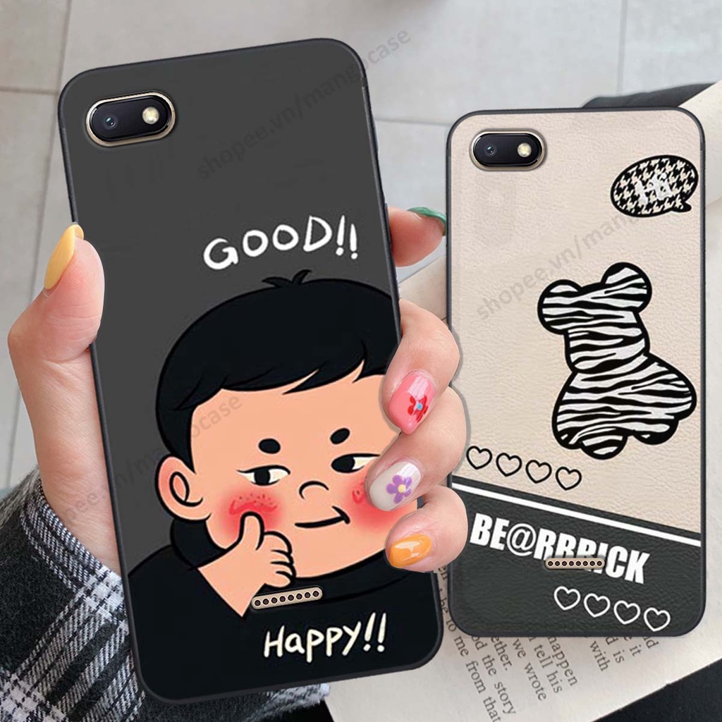 Ốp lưng Xiaomi Redmi 4A / 5A / 6A in hình happy nice, bé gấu đáng yêu