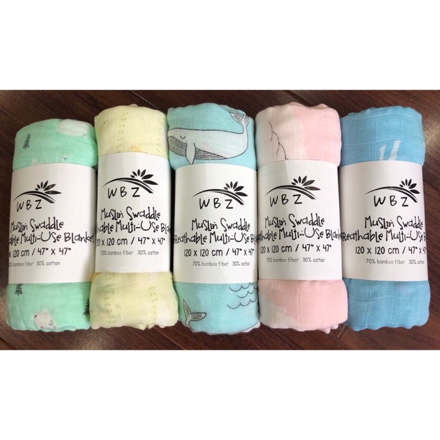 Khăn tắm muslin cho bé 100% Organic cotton