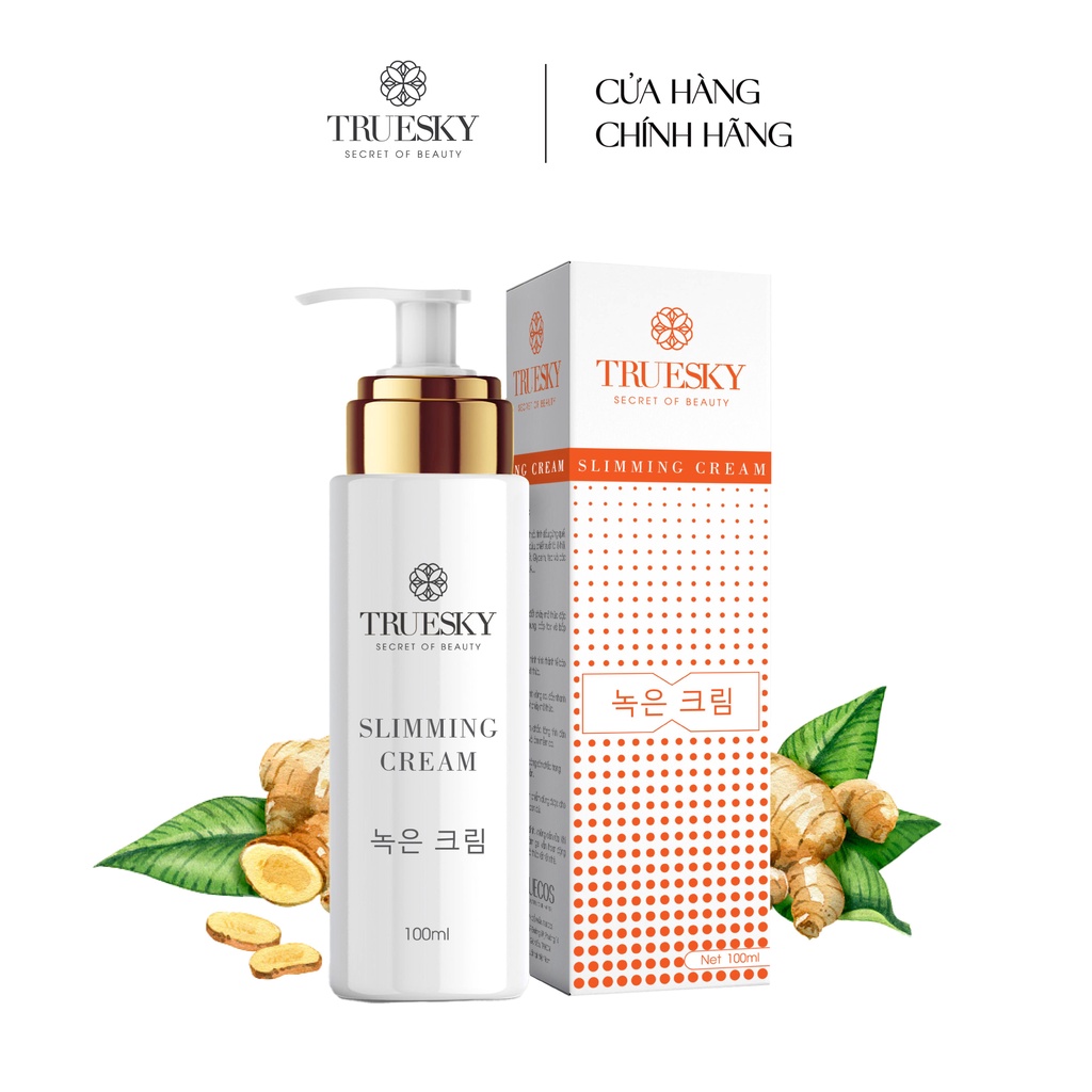 Kem tan mỡ bụng Truesky chiết xuất quế gừng giúp giảm mỡ bụng cấp tốc 100ml - Slimming Cream