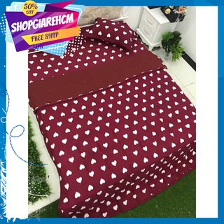 Bộ ga gối drap 3 món 1m8x2m cotton poly