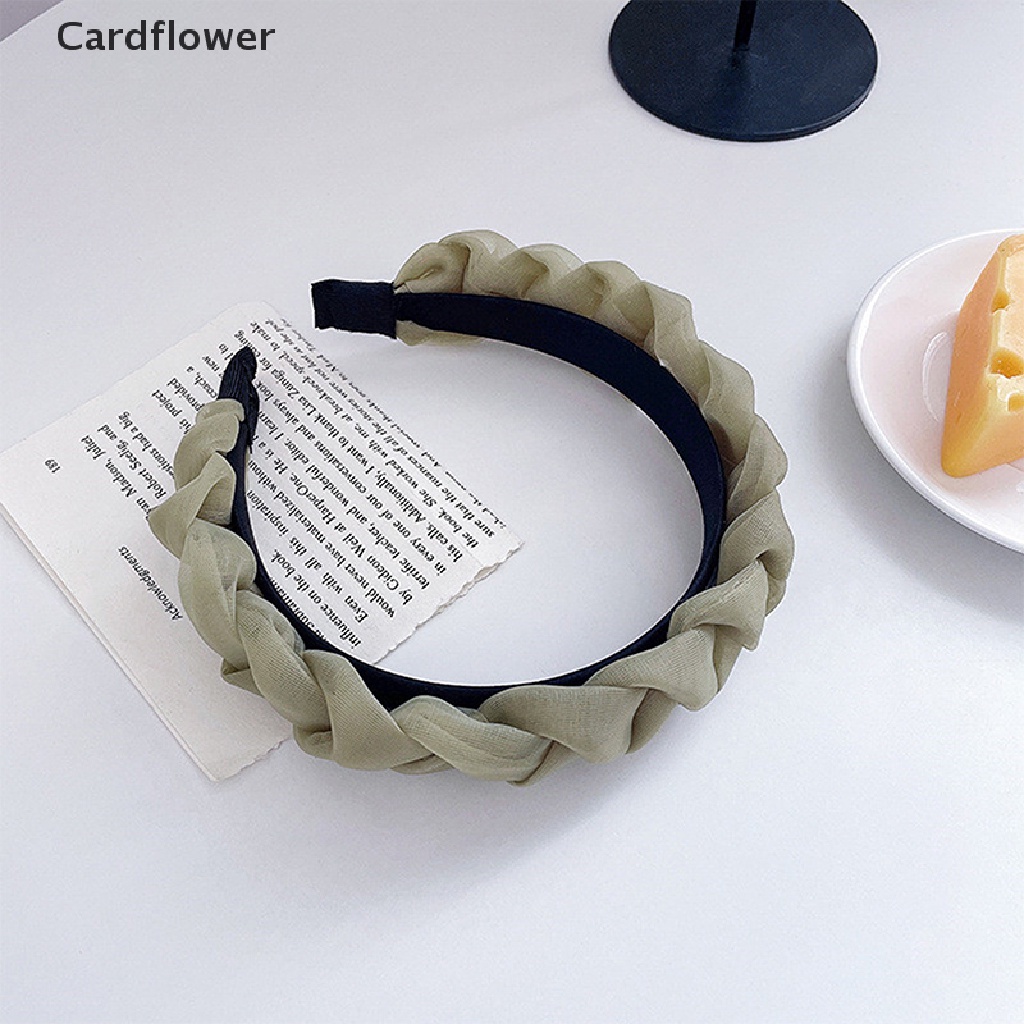 &lt; Cardflower &gt; Băng Đô Bện Tóc Bản Rộng Thời Trang Đang Giảm Giá