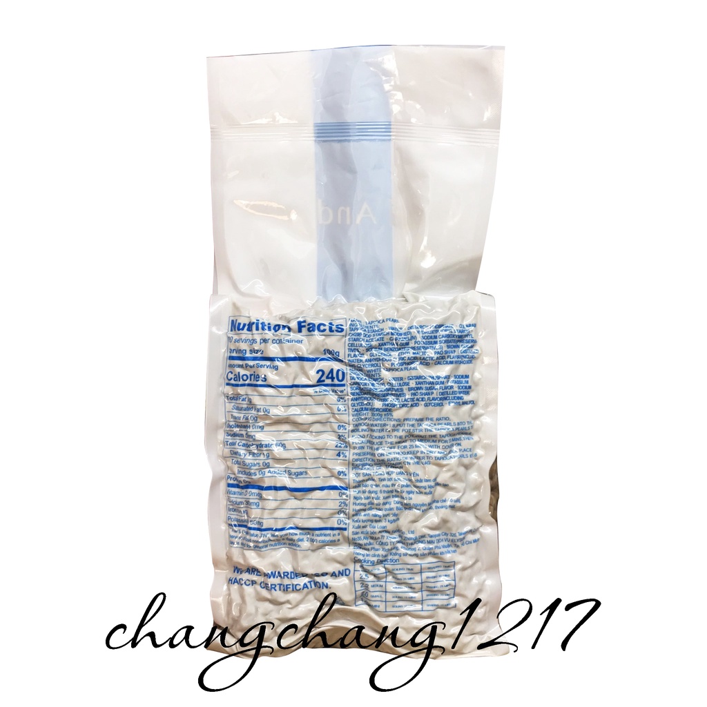 Trân Châu Đài Loan Andes Tapioca Có Đủ Mùi Gói 3kg