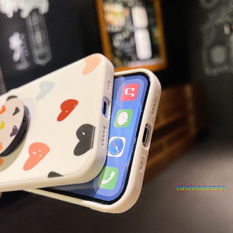 Ốp điện thoại mềm có giá đỡ in hình hoa cho IPhone 8 Plus 11 pro max 6 7 6S Plus 12 mini 12 pro max X Se 2020 XS max XR