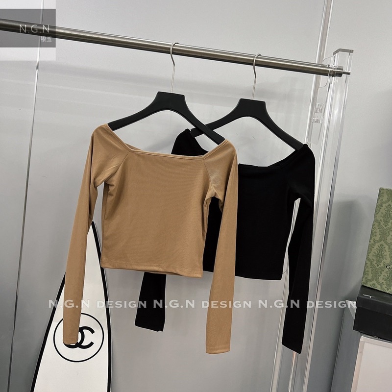 Áo len tăm trễ vai