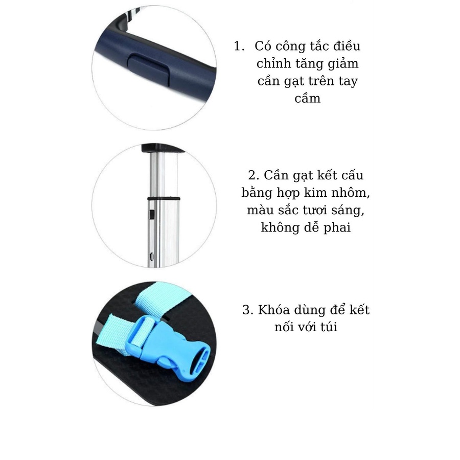 Cần Kéo Cho Balo Kéo 6 Bánh, Cần Kéo Balo Cho Học Sinh Đi Học Hàng Loại 1