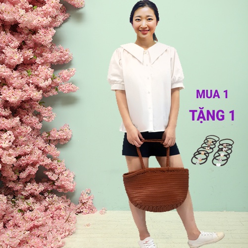 Áo sơ mi nữ trắng công sở dáng suông basic tay ngắn form rộng dễ phối đồ kiểu Hàn Quốc cao cấp đi học đi làm rẻ đẹp SMN1 | BigBuy360 - bigbuy360.vn