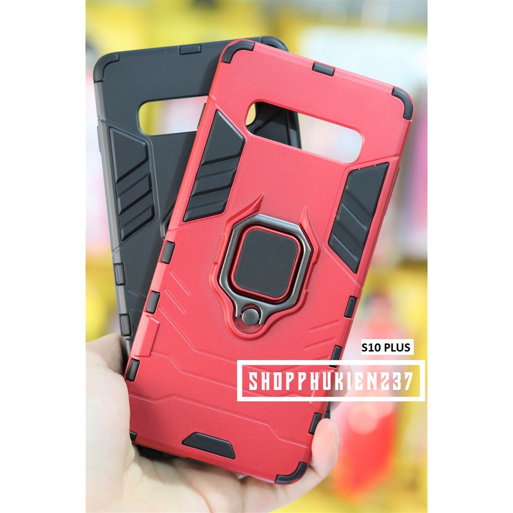 [Freeship toàn quốc từ 50k] ỐP LƯNG SAMSUNG GALAXY S10 PLUS , S10 ỐP CHỐNG SỐC IRONMAN VER 3 KÈM NHẪN CAO CẤP