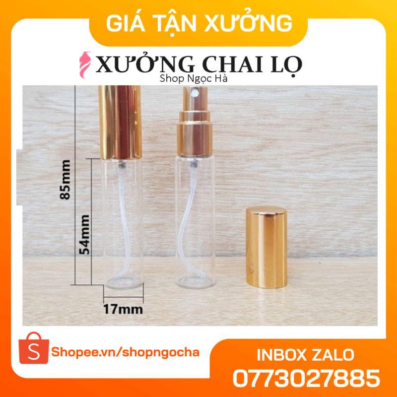 Lọ chiết nước hoa thủy tinh tròn 10ml đựng dầu thơm