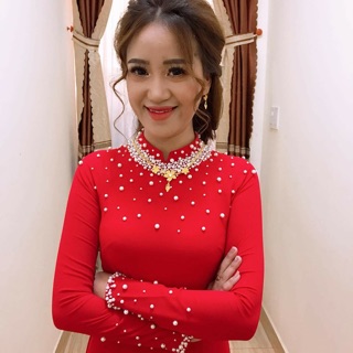 [Mã FATPBAU2 giảm 40K đơn 150K] Áo dài lụa đỏ