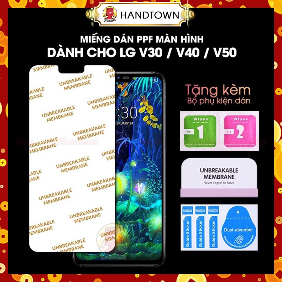 Miếng Dán Màn Hình PPF LG V30 V40 ThinQ V50 ThinQ Kính Cường Lực Dẻo Trong Suốt Chống Va Đập Chống Trầy Xước