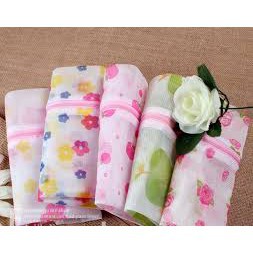 Túi lưới giặt quần áo 40cmx50cm (trắng và họa tiết)