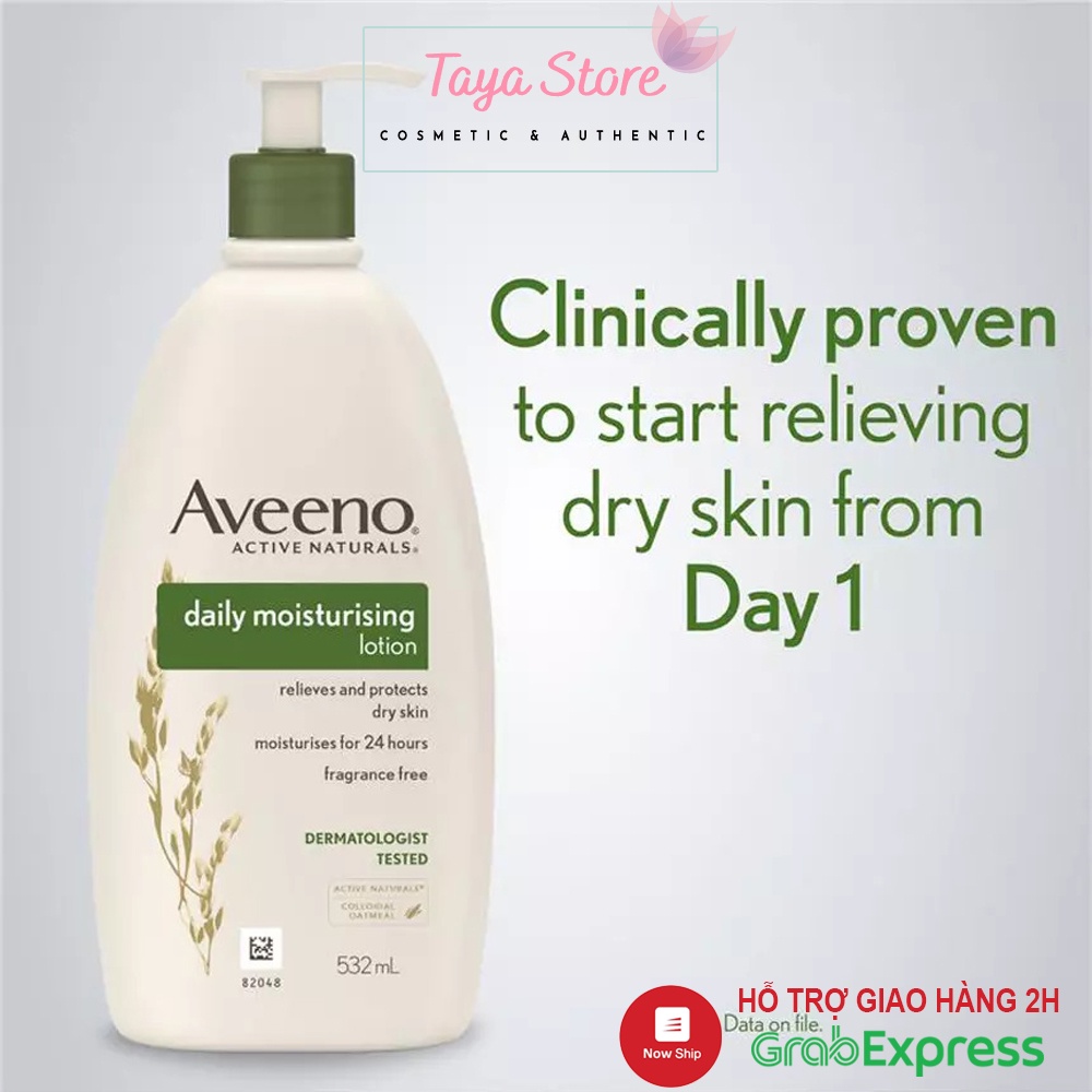 Sữa dưỡng thể cho da khô bột yến mạch Aveeno Daily Moisturizing 591ml Nourishes Dry Skin Mỹ