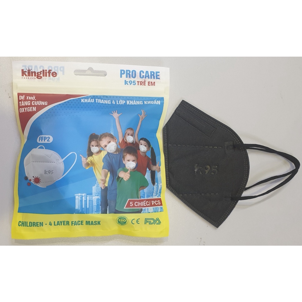 Khẩu trang trẻ em Kinglife N95 - Hàng chính hãng - Túi Zip gồm 5 chiếc | BigBuy360 - bigbuy360.vn
