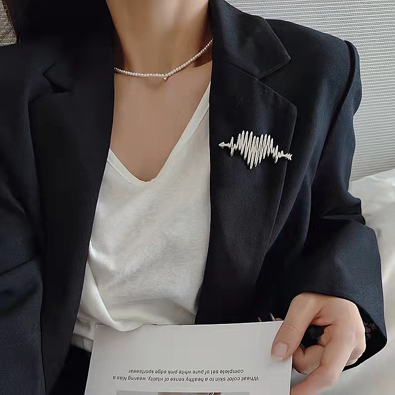 Ecg Ghim Cài Áo Hình Trái Tim Cá Tính Sáng Tạo Thiết Kế Tinh Tế Đơn Giản Độ Chính Xác Cao