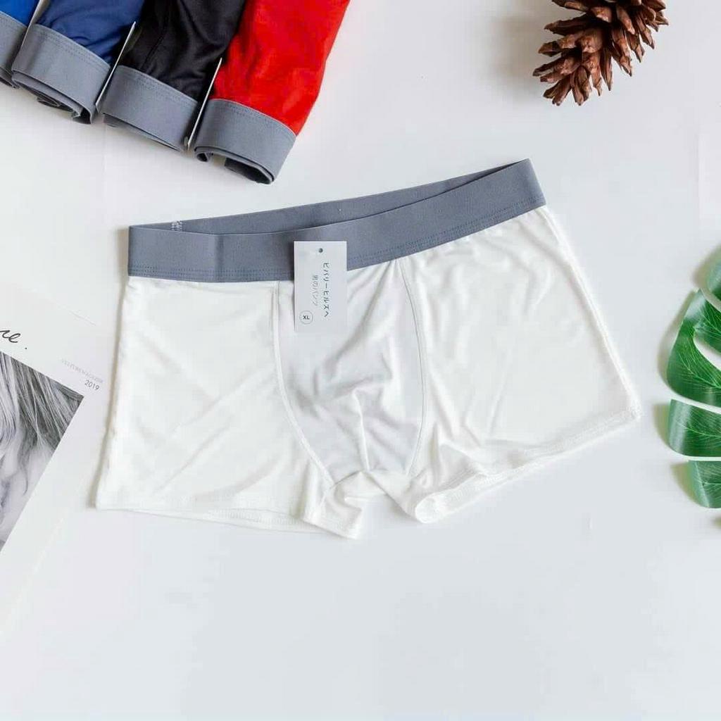 Combo 4 Quần lót nam co dãn 4 chiều, Quần sịp đùi nam cao cấp thun lạnh cực mát mẻ( có che tên sản phẩm)