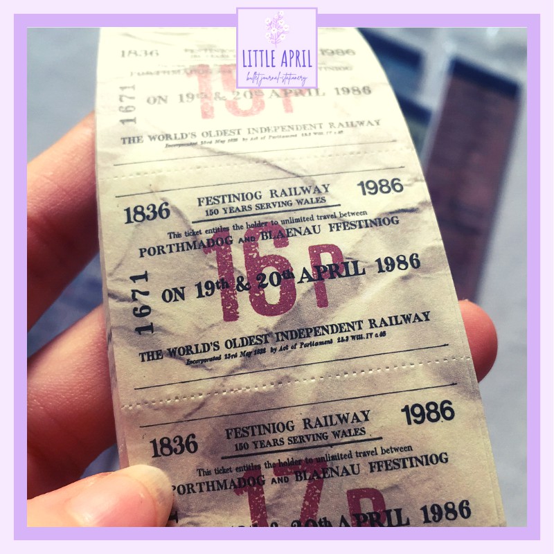 Tập 50 tờ note dạng vé ticket vintage cổ điển dài có thể xé được