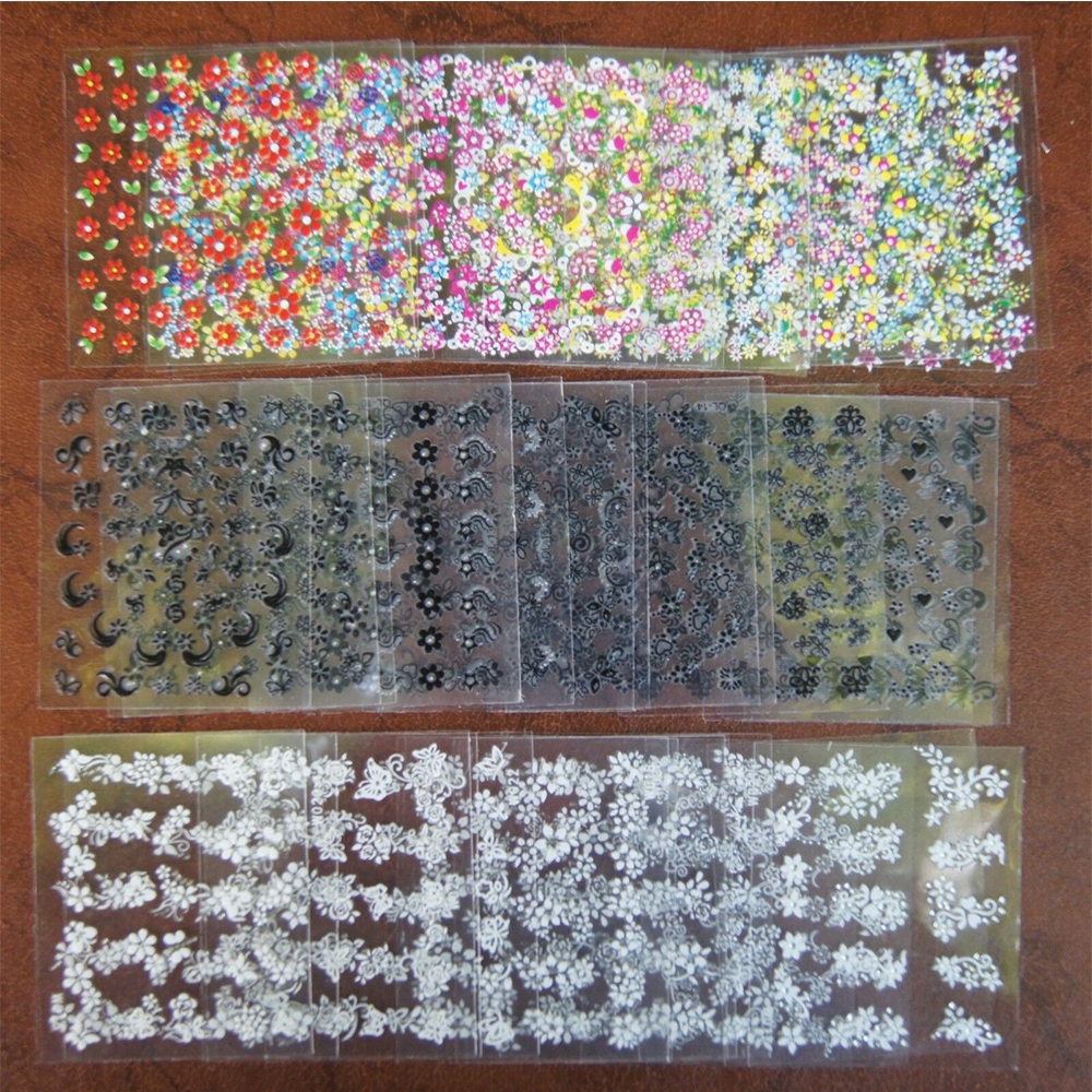 Set 50 Tấm Sticker 3d Dán Móng Nghệ Thuật