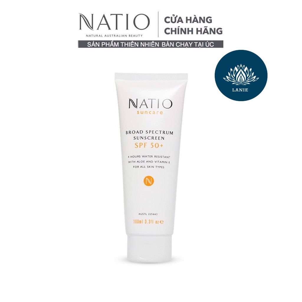 Natio Kem Chống Nắng Broad Spectrum Sunscreen SPF 50+ 100ml