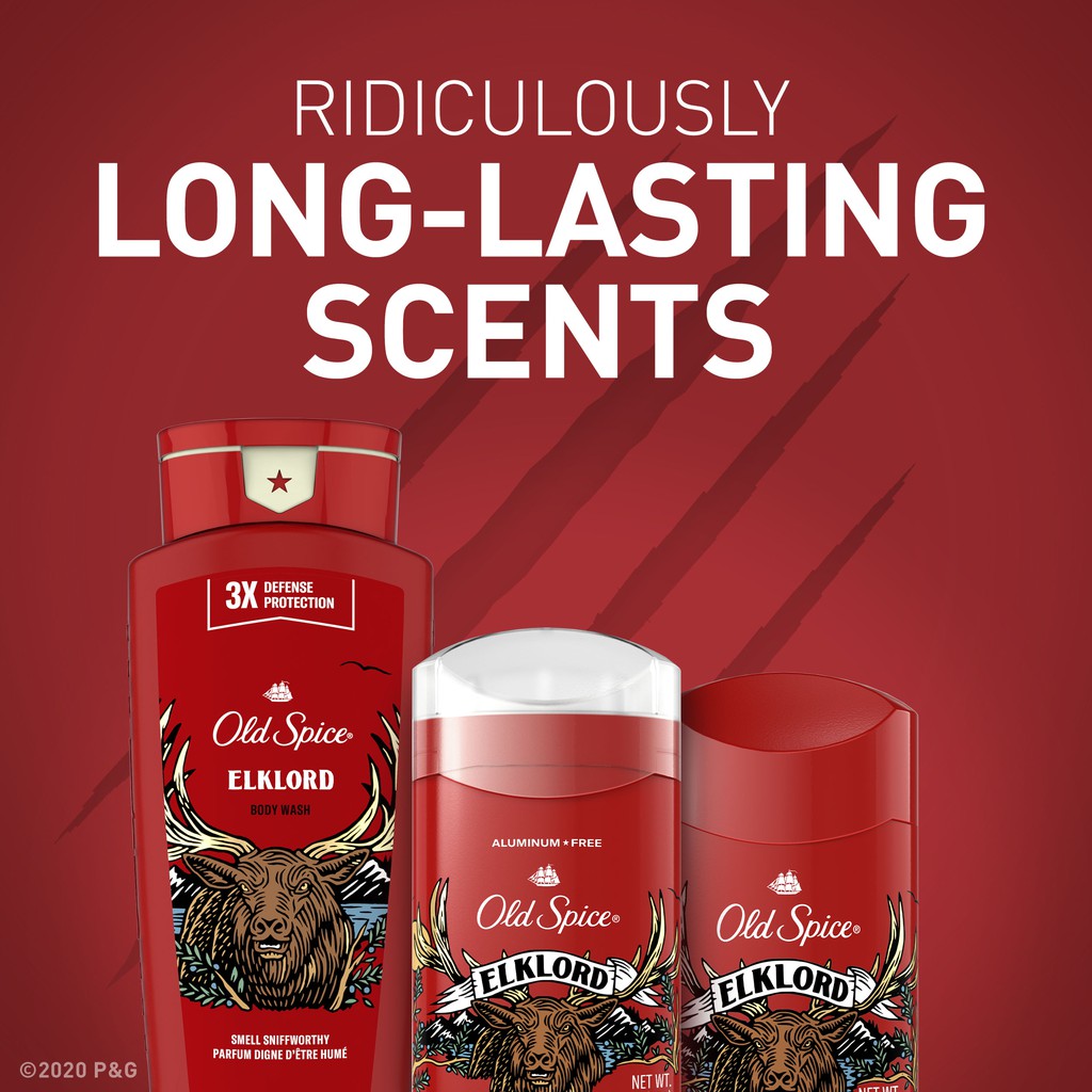 [Hàng AUTH] Lăn Khử Mùi Old Spice Wild Collection Elklord 73Gr (Sáp Trắng)