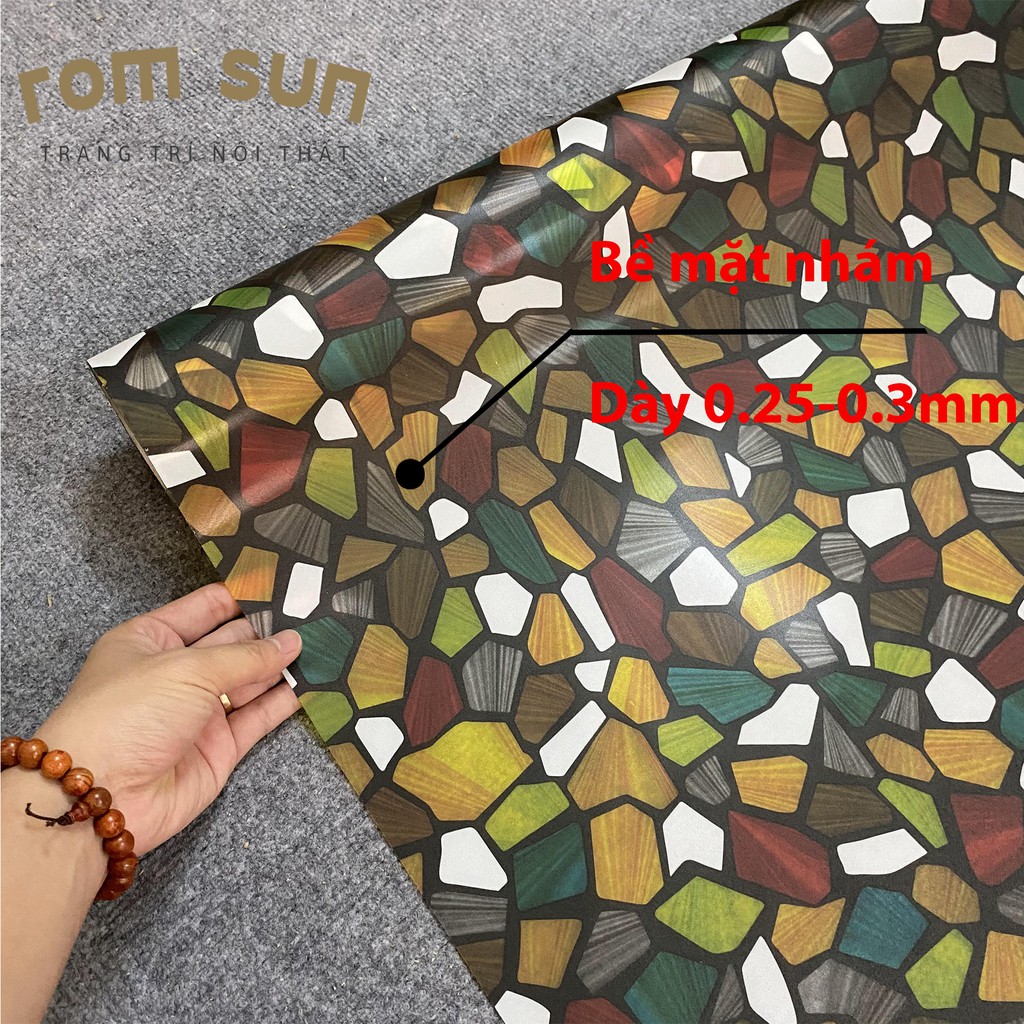 Decal dán kính phòng ngủ 3D, Đề can dán kính cửa sổ văn phòng chống nắng xanh đỏ vàng