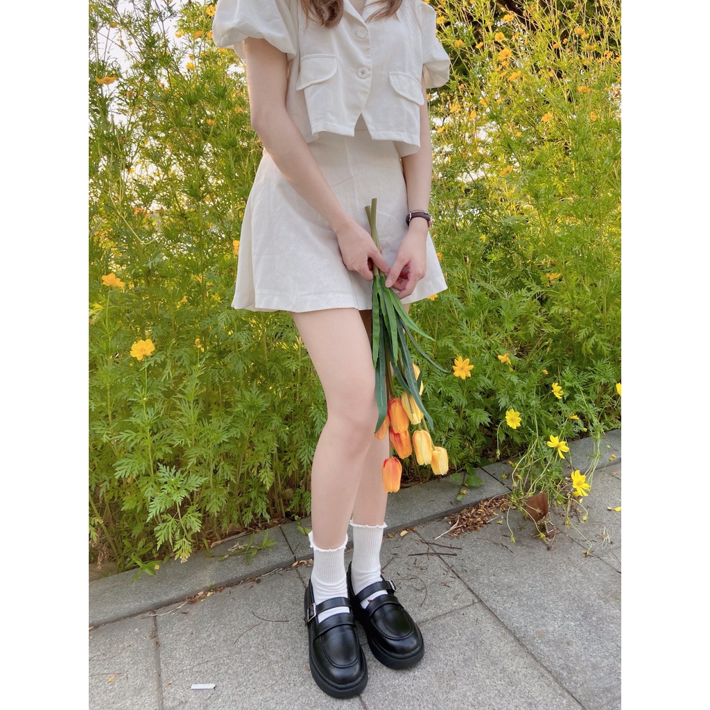 Giày Búp Bê Nữ Ulzzang Vintagae, Giày Lolita Mary Jane Có Quai Đế Cao Su 3cm Phong Cách Retro, Hàn Quốc - Iclassy_shoes